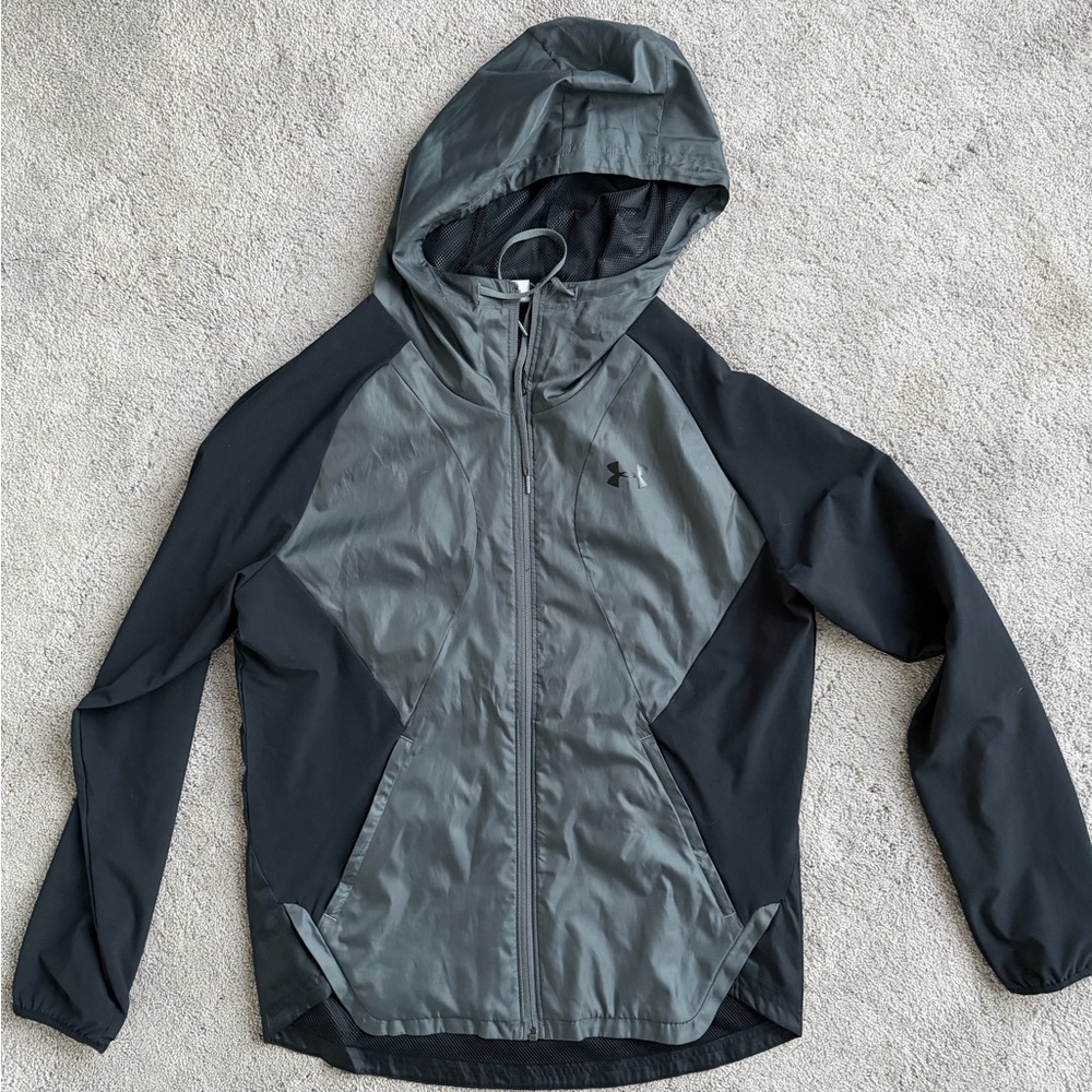 Under Armour Gray and Black Hooded Jacket